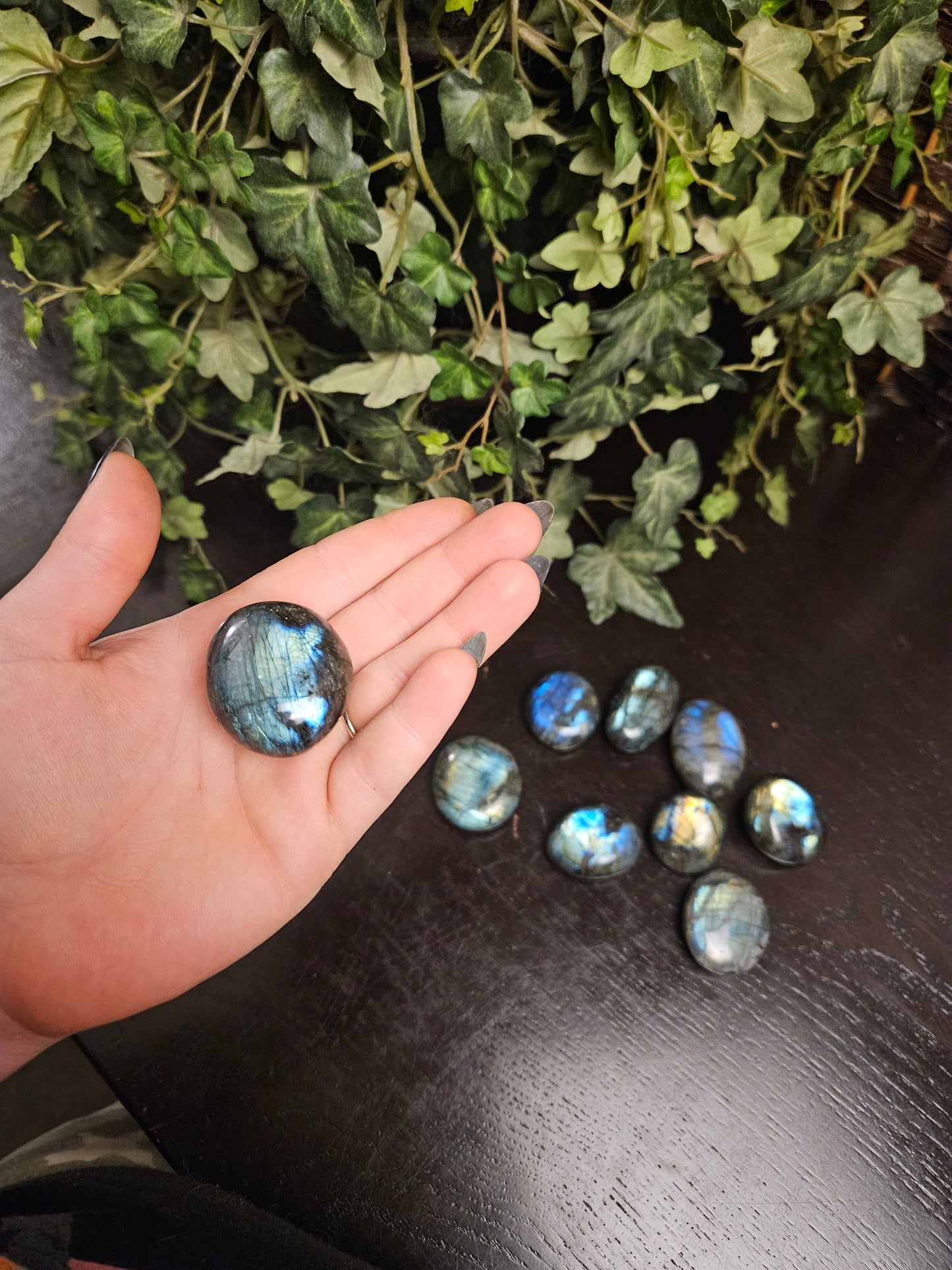 Blue Flash Labradorite Palms