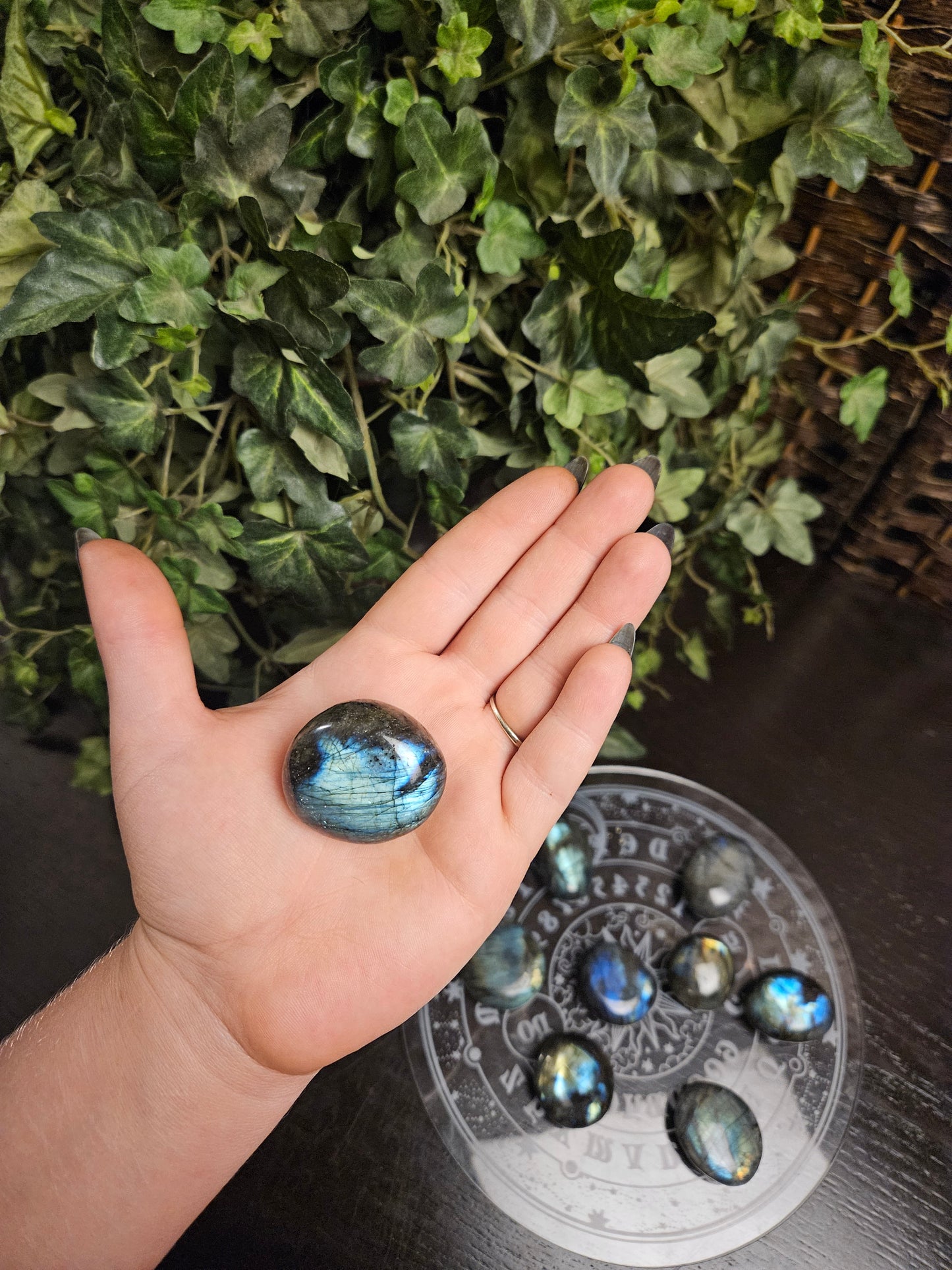 Blue Flash Labradorite Palms