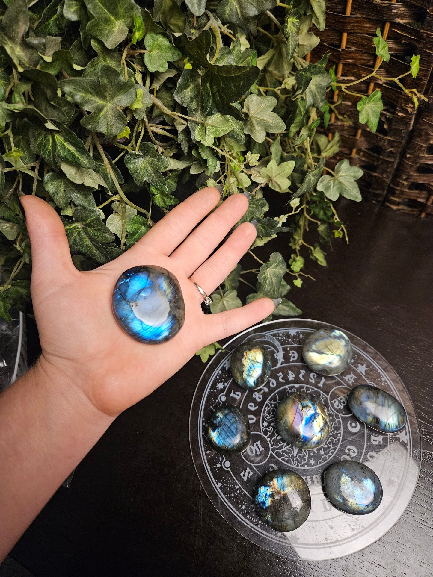 Blue Flash Labradorite Palms