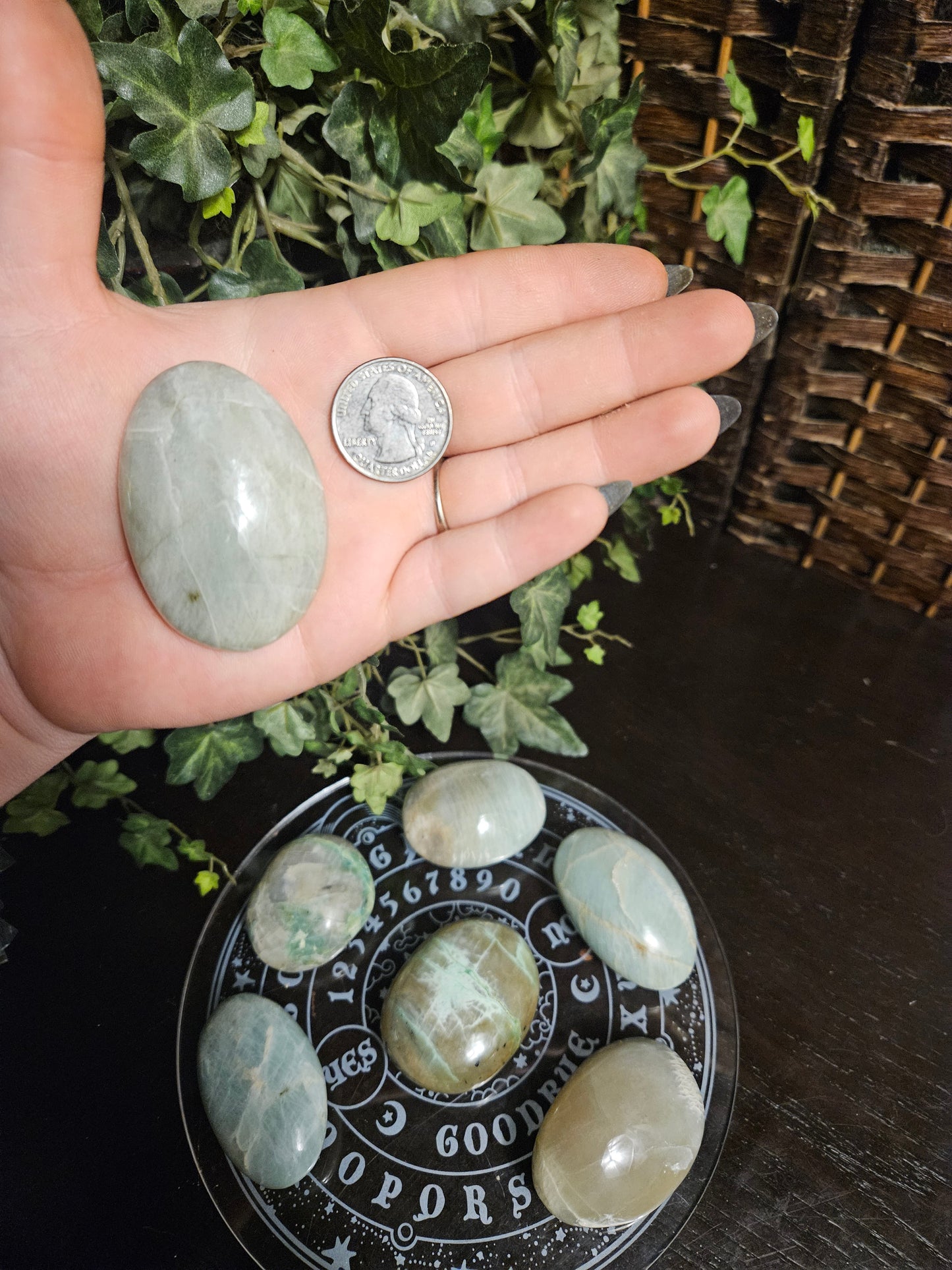 Green Moonstone Palms