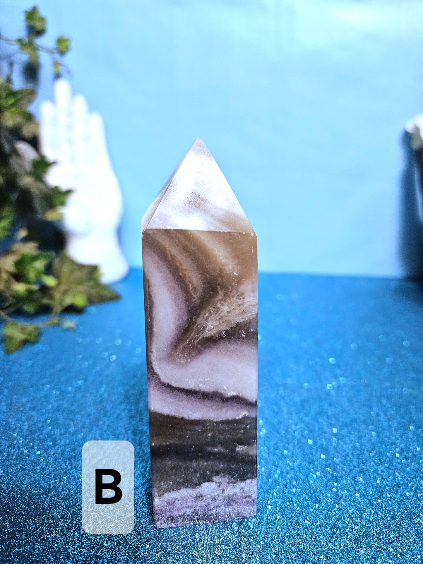Silver Fluorite Obelisk