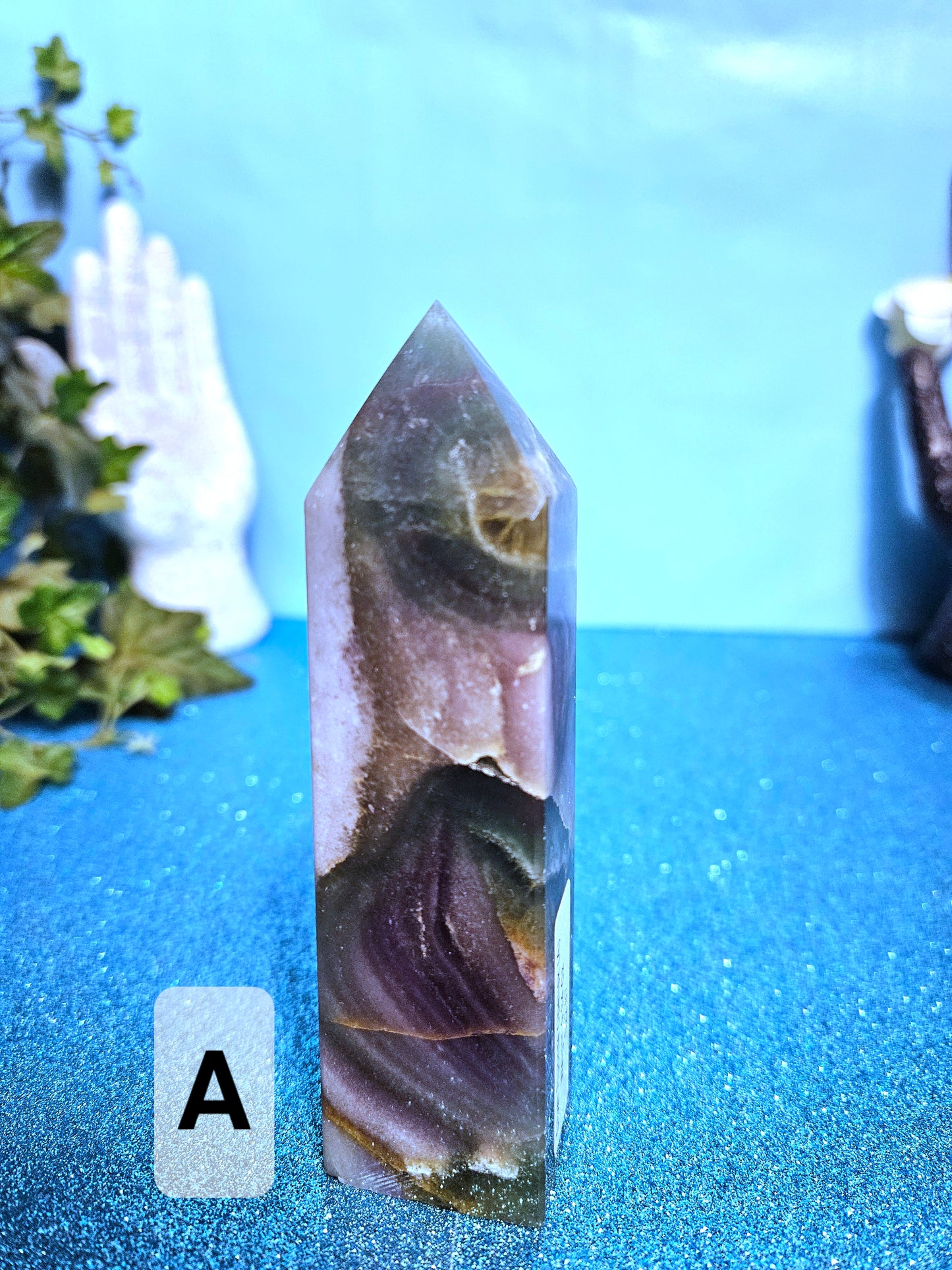 Silver Fluorite Obelisk