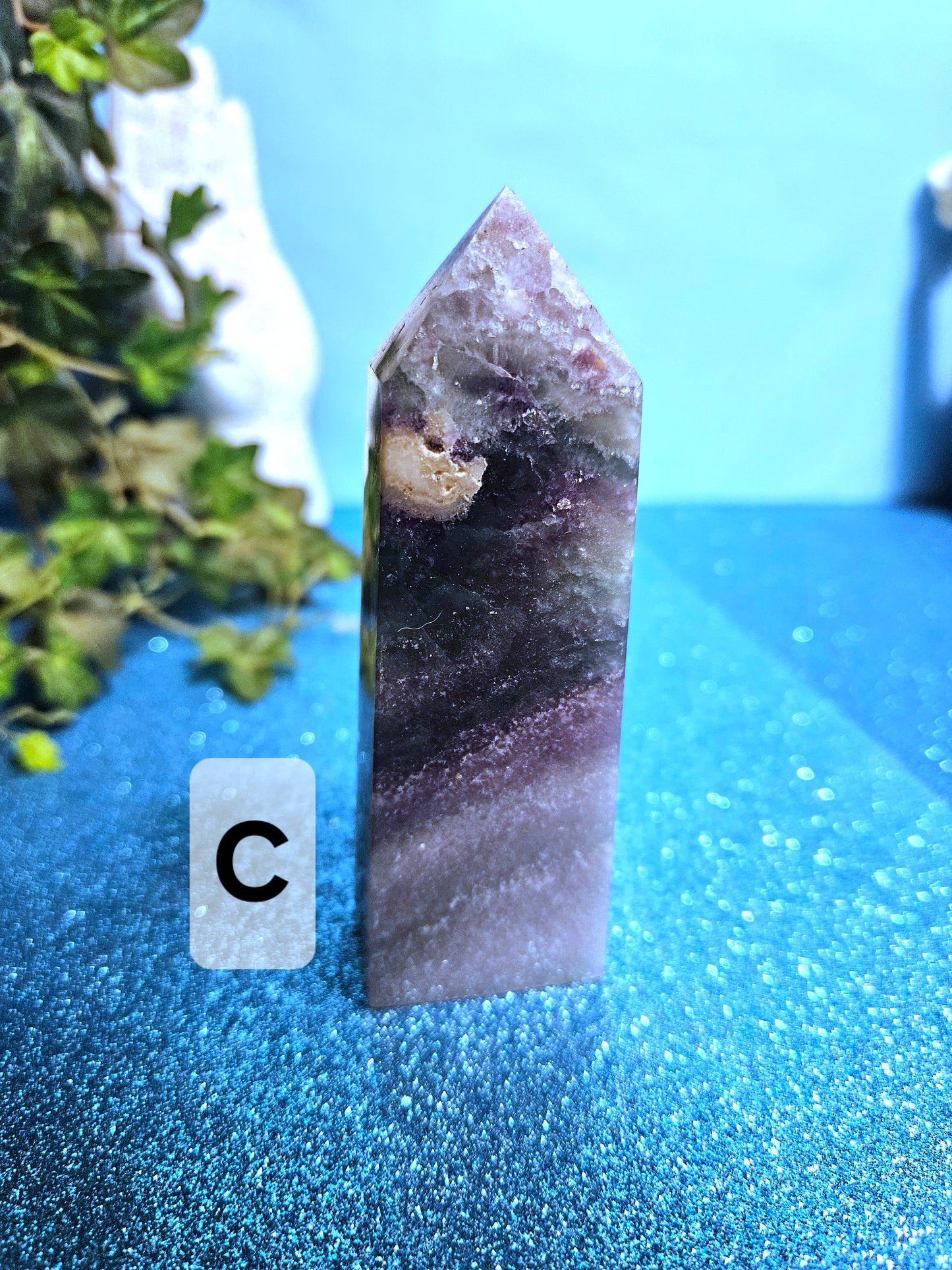 Silver Fluorite Obelisk