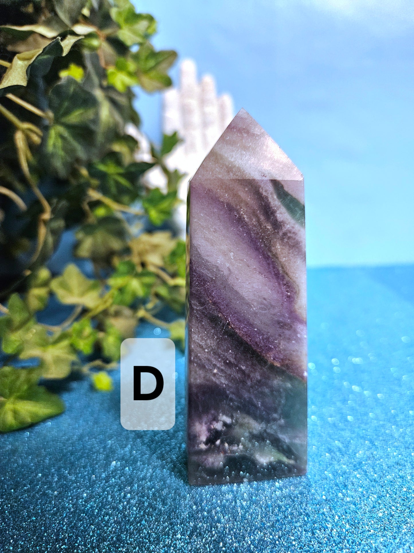 Silver Fluorite Obelisk