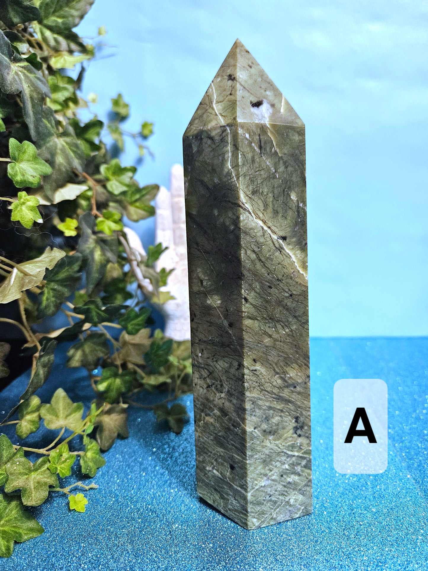 Green Serpentine Jade Towers