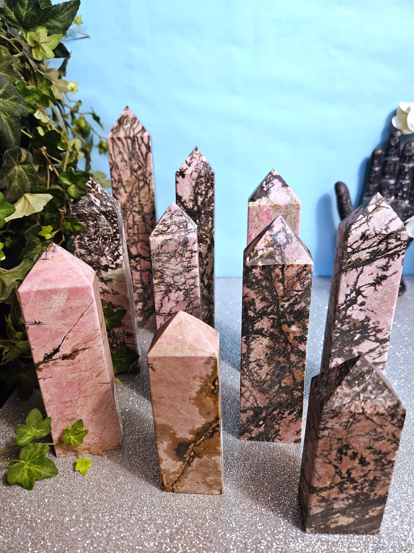 Rhodonite Obelisks