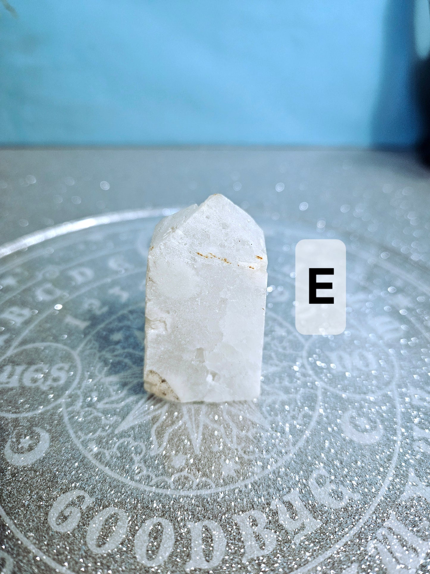 Snow Quartz Geode Obelisk (Small)