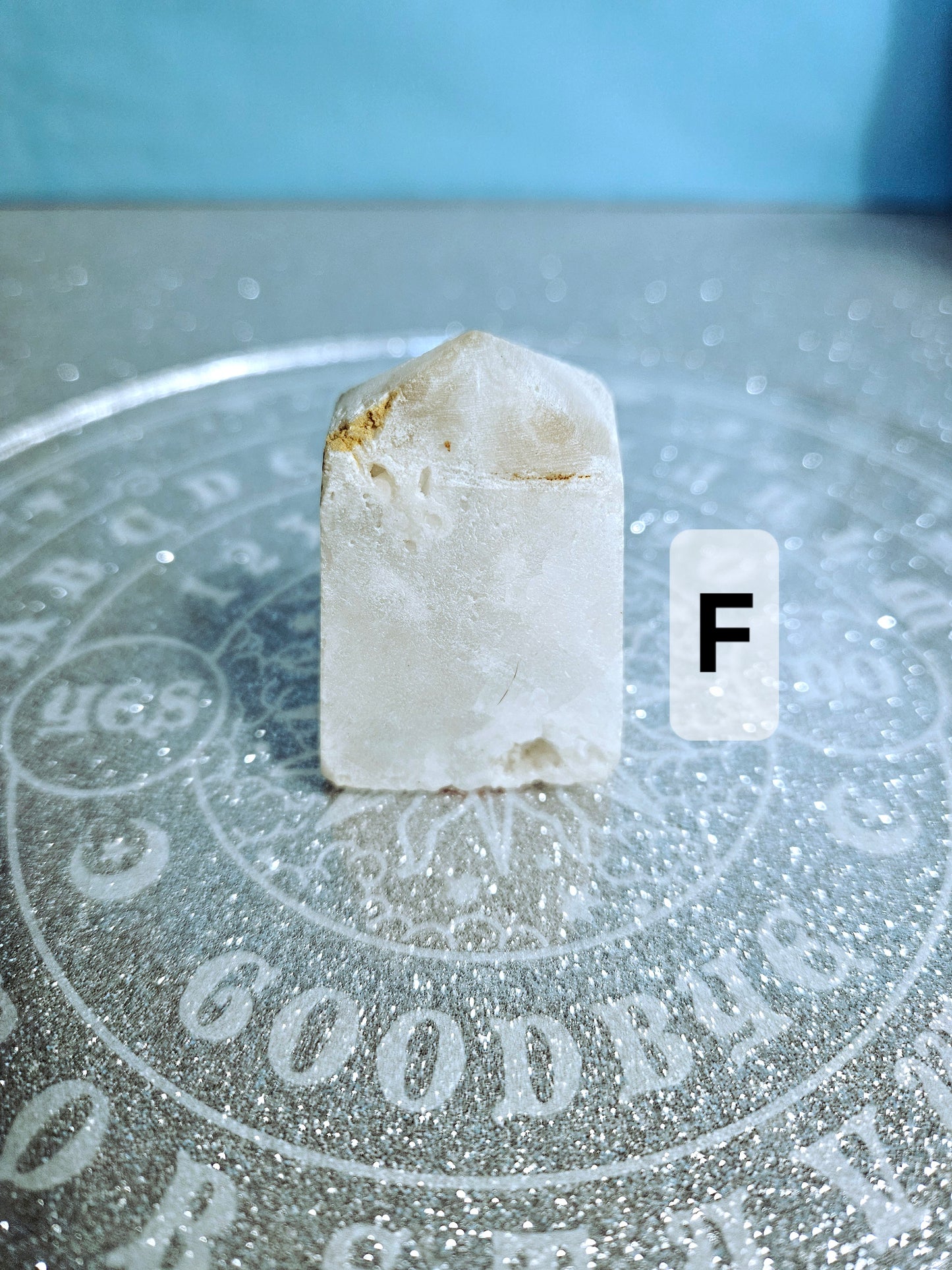 Snow Quartz Geode Obelisk (Small)