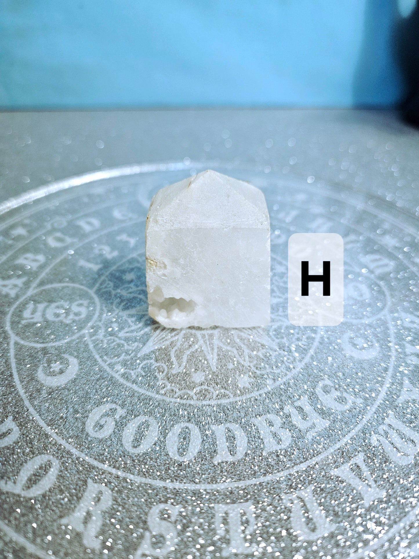 Snow Quartz Geode Obelisk (Small)