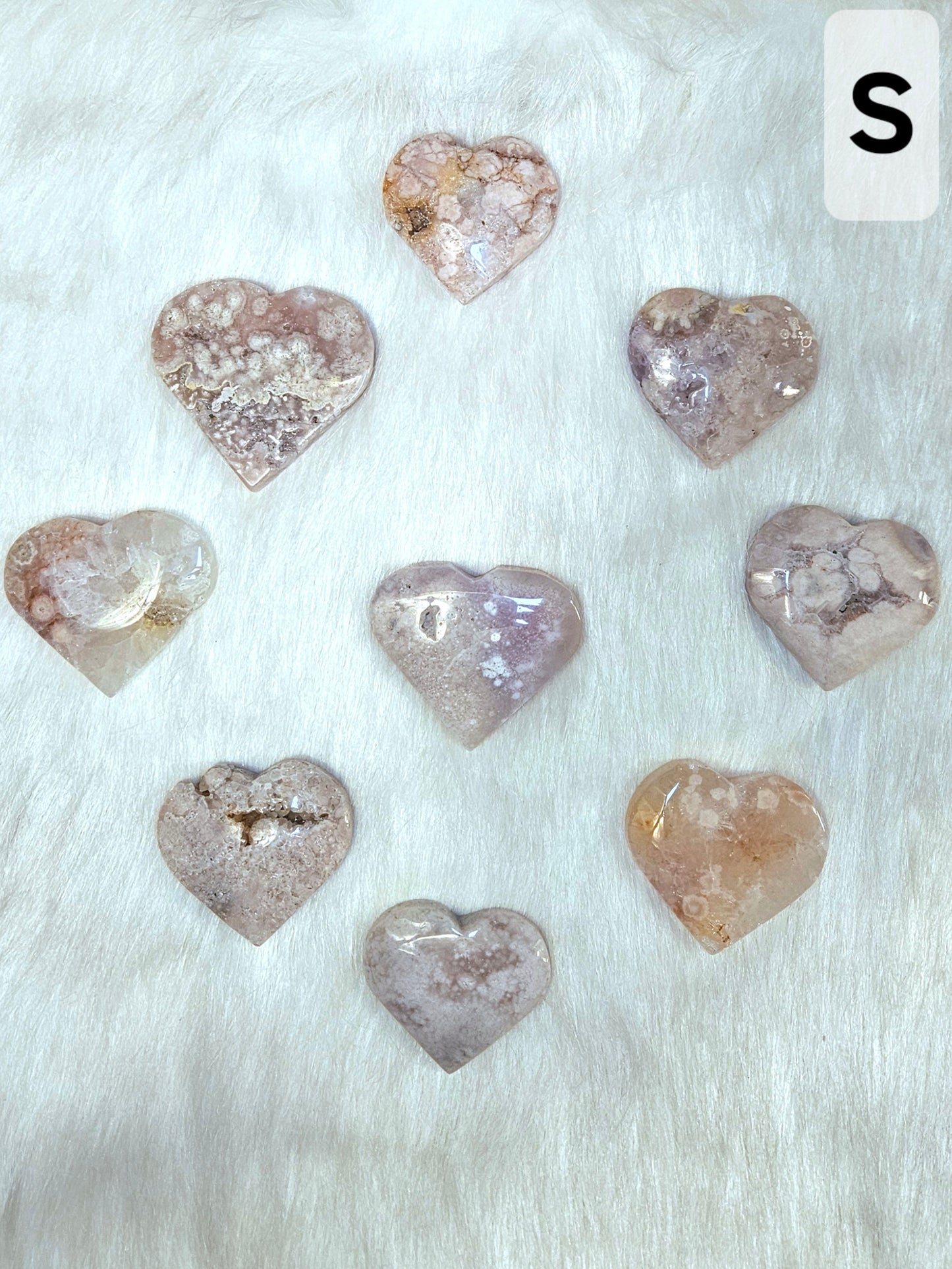 Pink Amethyst Hearts