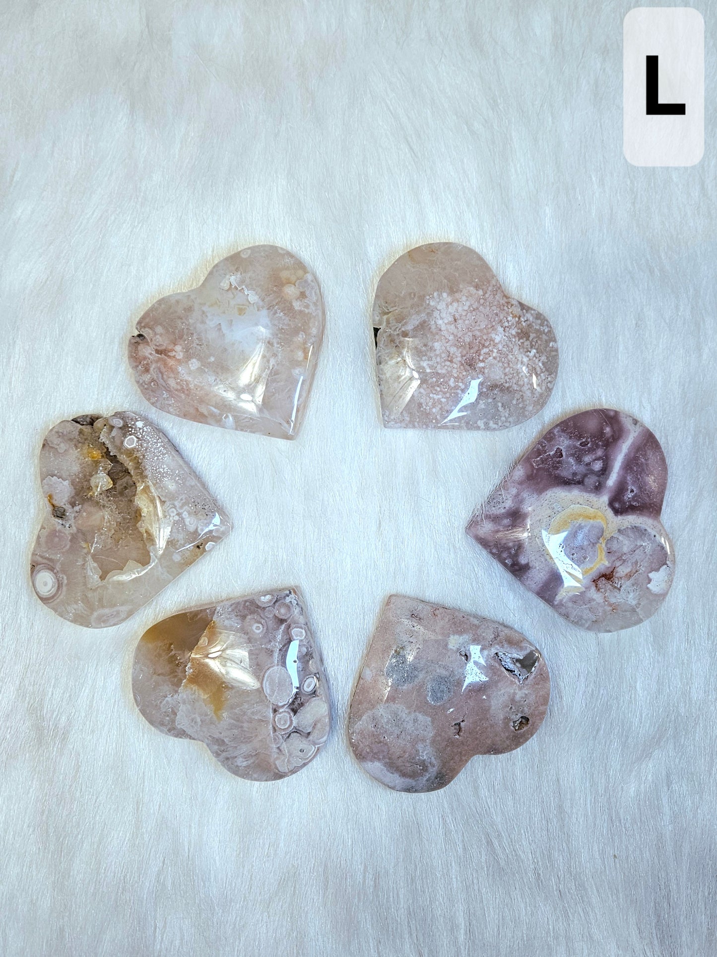 Pink Amethyst Hearts