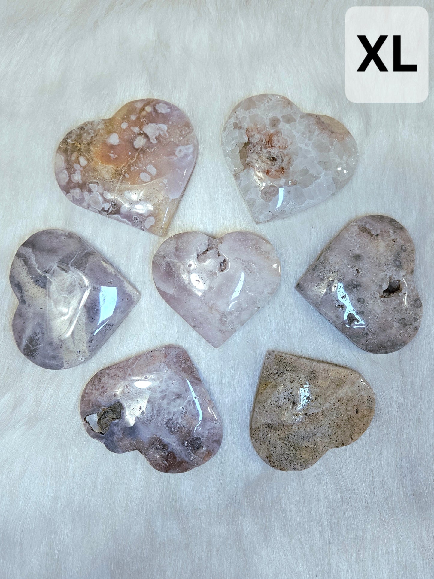 Pink Amethyst Hearts