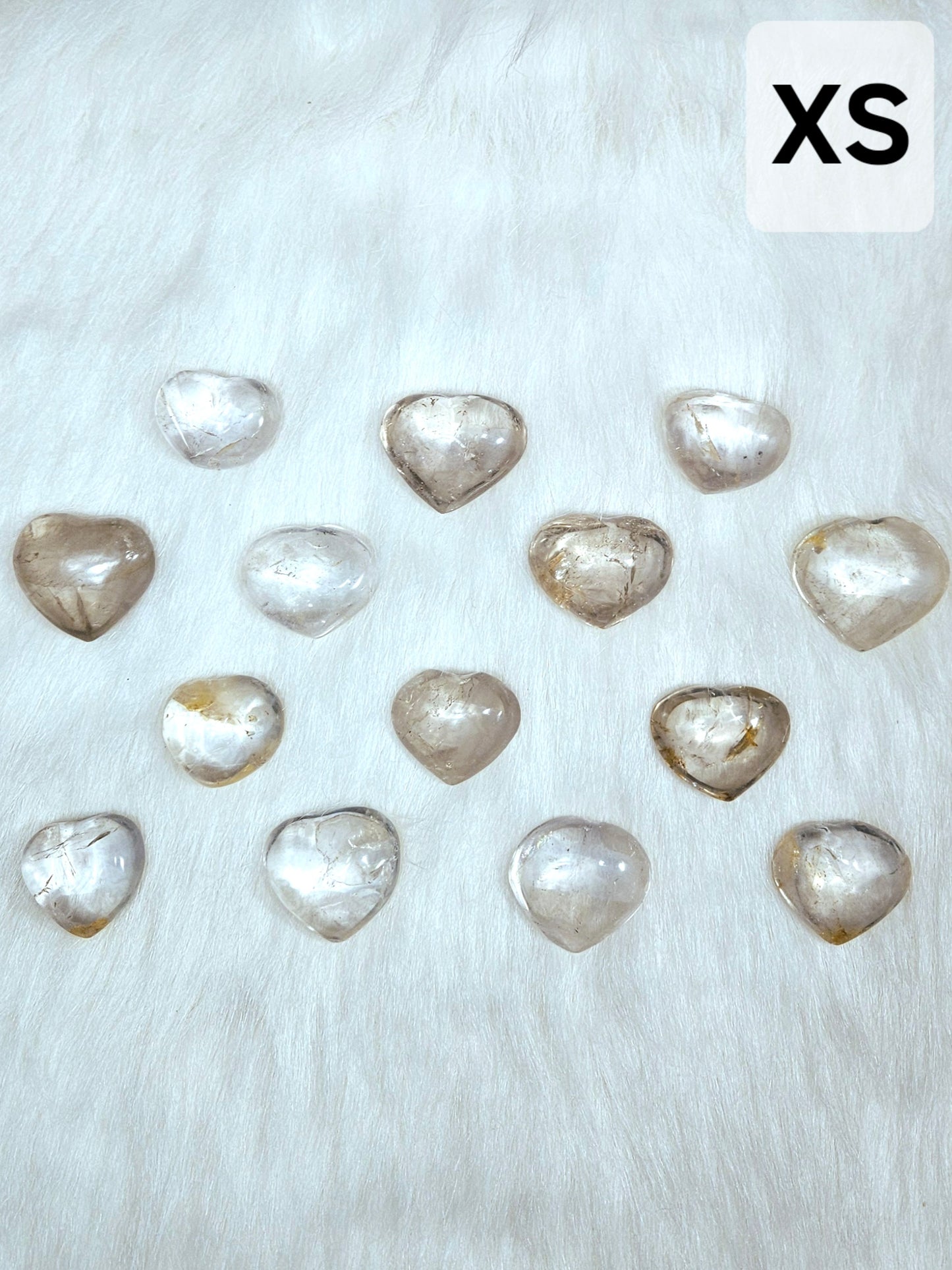 Clear Quartz Hearts