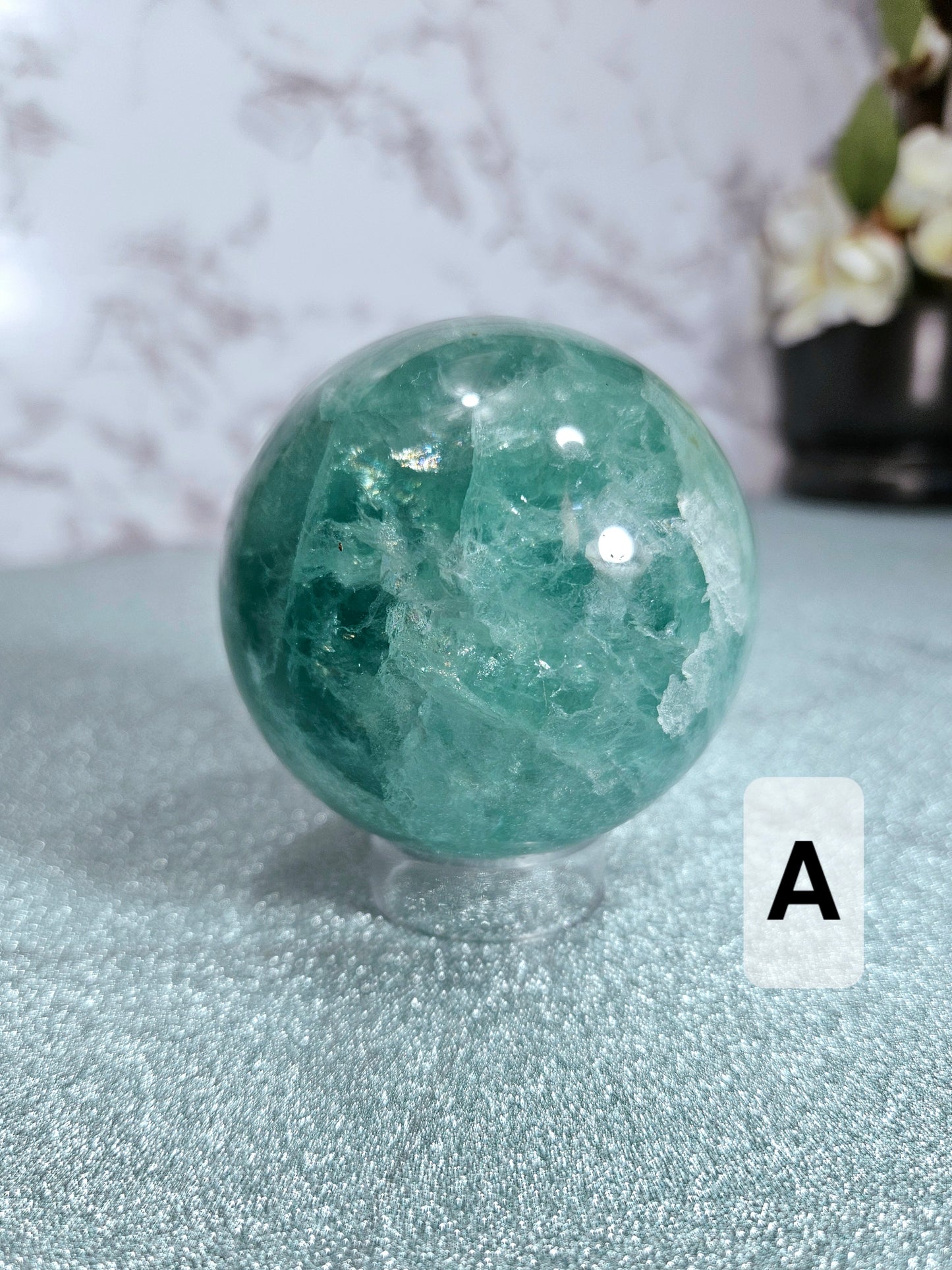 Green Fluorite Spheres