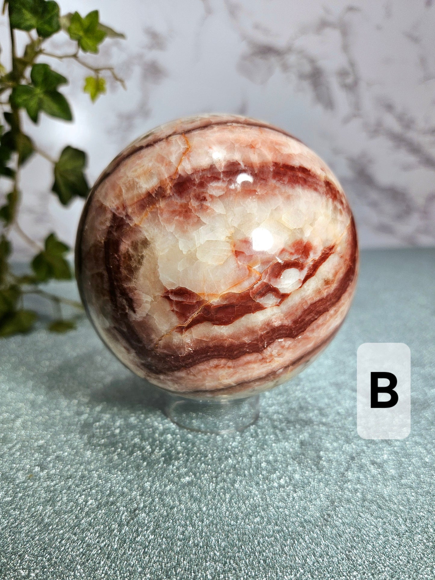 Red Banded Calcite Spheres