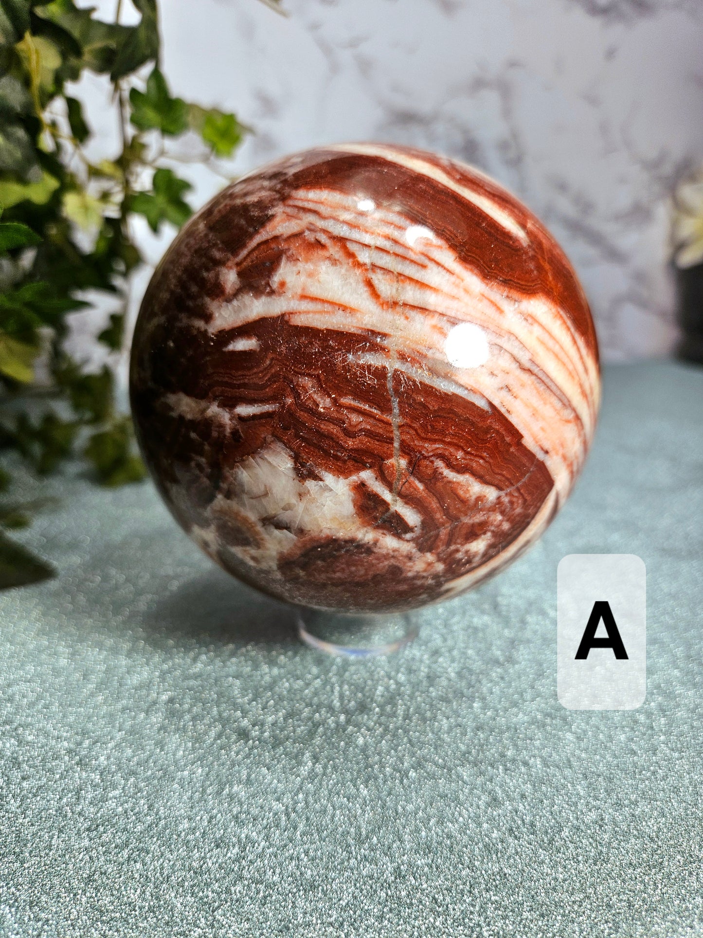 Red Banded Calcite Spheres