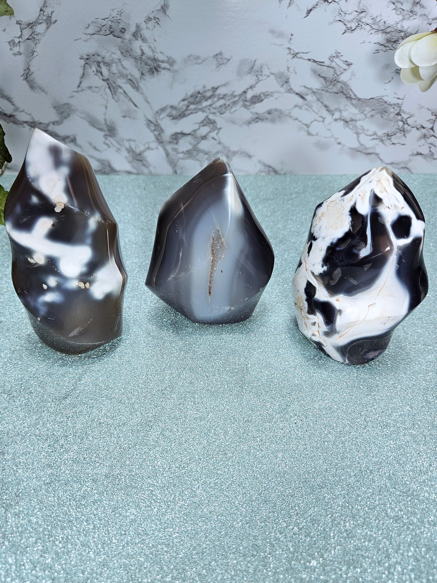 Orca Agate Flames