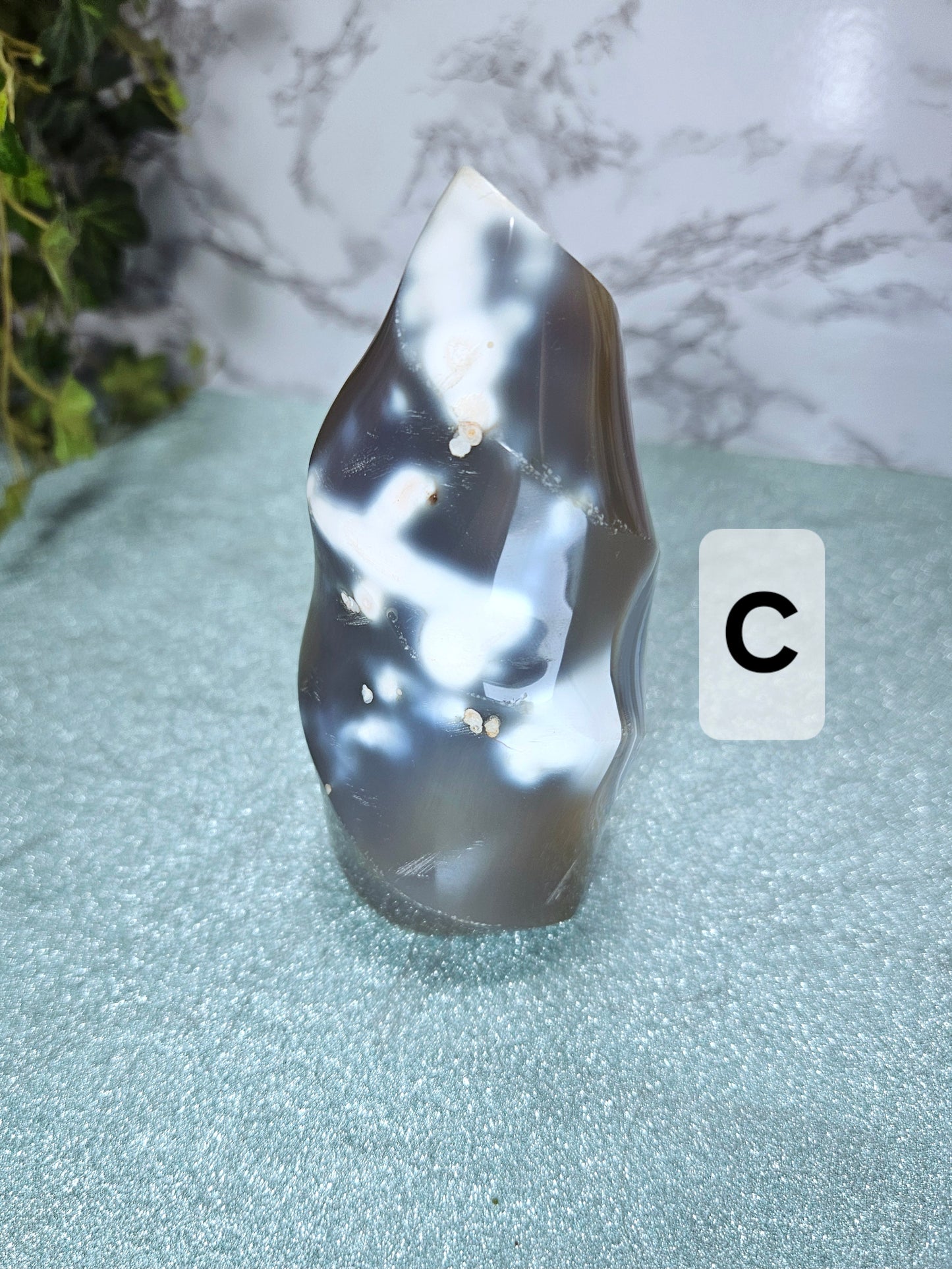 Orca Agate Flames