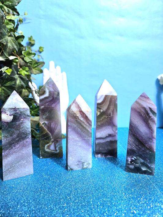 Silver Fluorite Obelisk