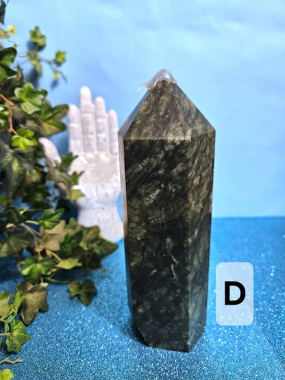 Green Serpentine Jade Towers
