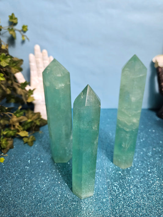 Green Baja Blast Fluorite Towers