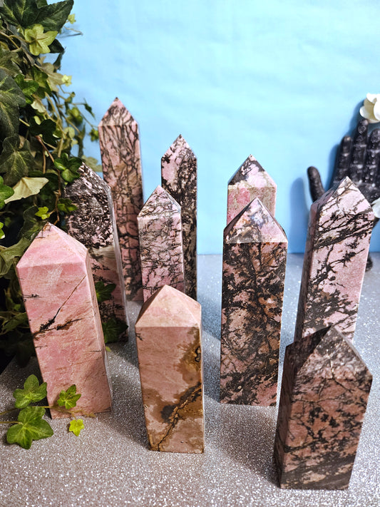 Rhodonite Obelisks