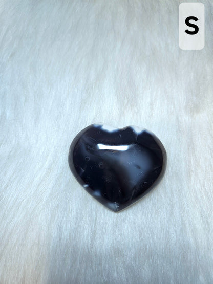Orca Agate Hearts