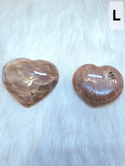 Peach Moonstone Hearts