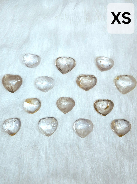 Clear Quartz Hearts