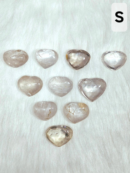 Clear Quartz Hearts