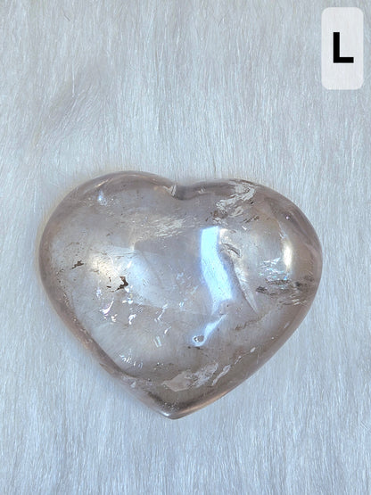 Clear Quartz Hearts