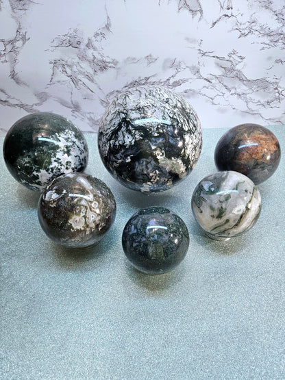 Moss Agate Spheres