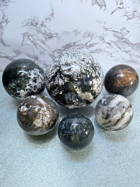 Moss Agate Spheres