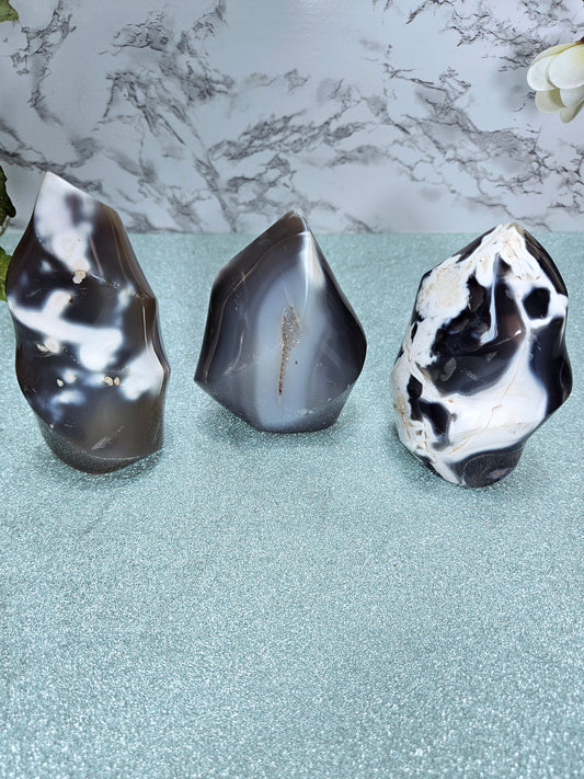 Orca Agate Flames